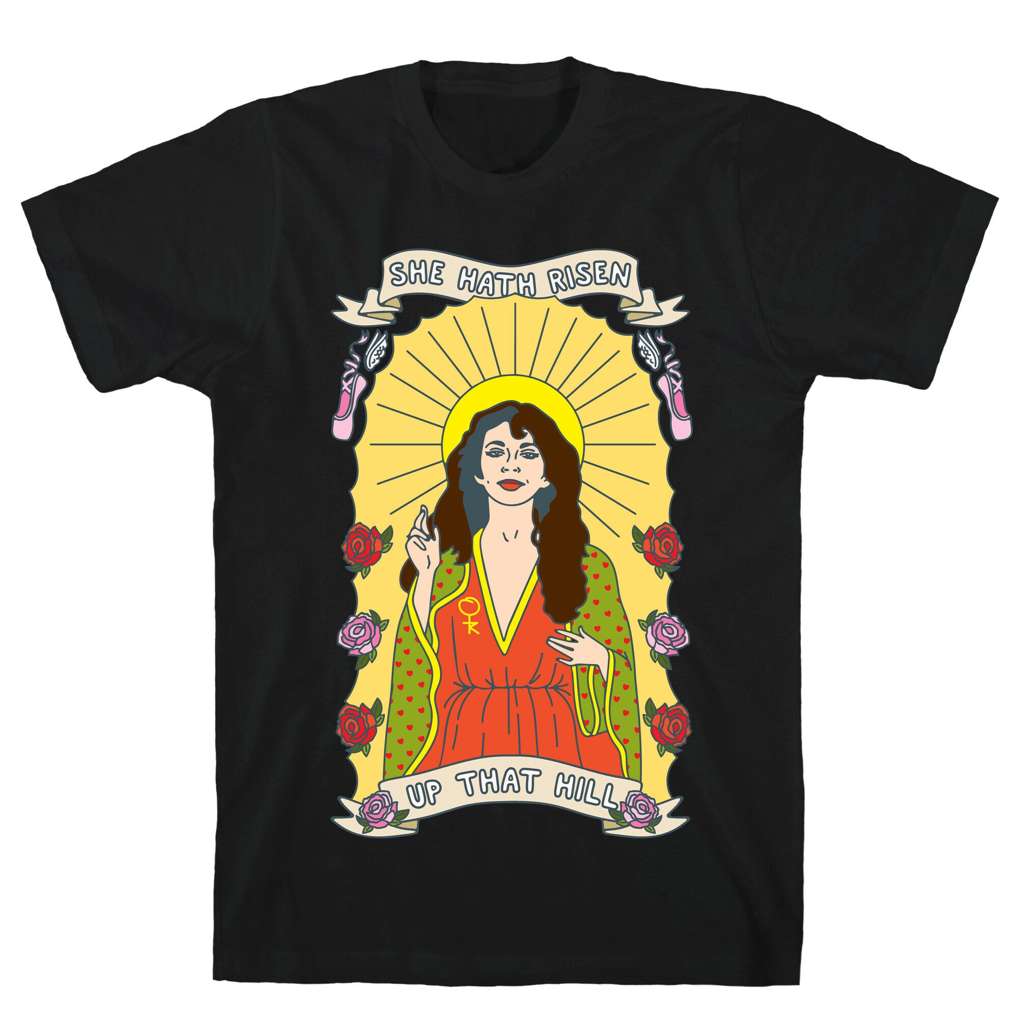 Saint Bush Parody White Print T-Shirt